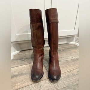 Arturo Chiang Chestnut Leather Tall Boots